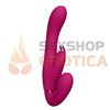 Doble estimulador strapon con estimulacion de punto G doble y carga USB